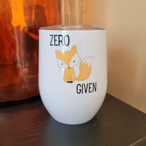 Insulated Wine Tumbler with Sealed Mag Slide Lid 12 oz. Fox Funny Adult Drink